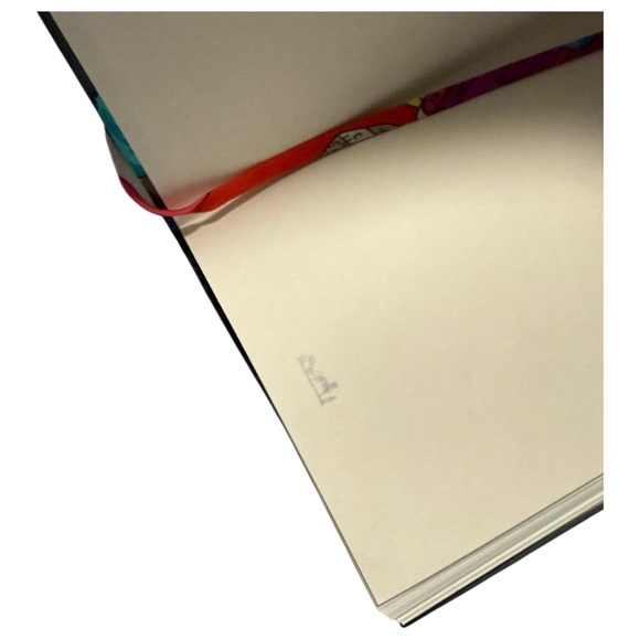 Hermes Brazil Silk Notebook Multicolor Blue Grey Feather Motif New With Box - Picture 6 of 8